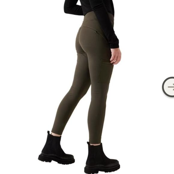 EUC ATHLETA HEADLANDS HYBRID CARGO II TIGHTS SIZE 4P BLACK - Picture 7 of 10